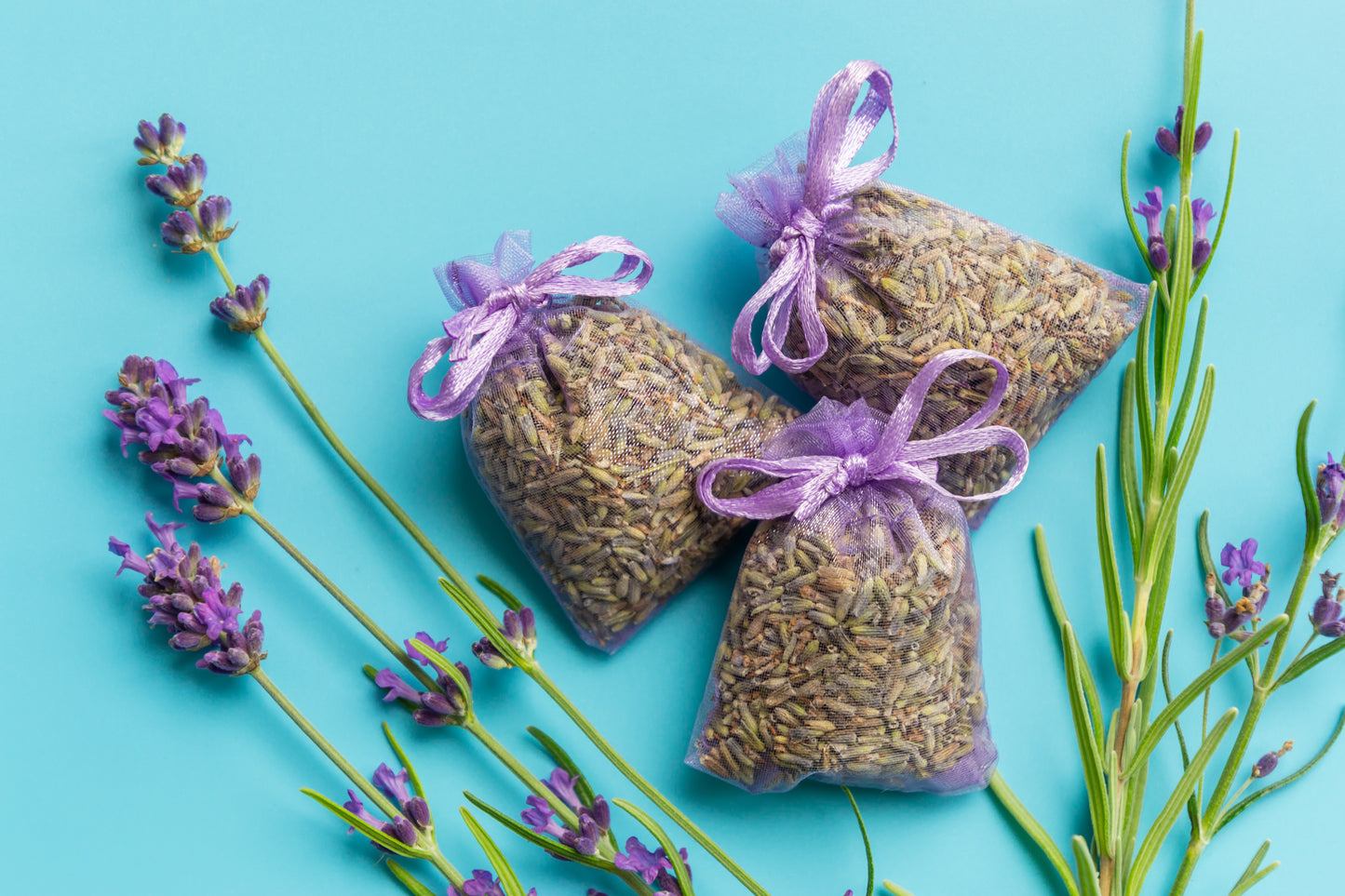 Lavendel Geurzakjes – 10 Organza Zakjes à 6gram 100% Natuurlijk