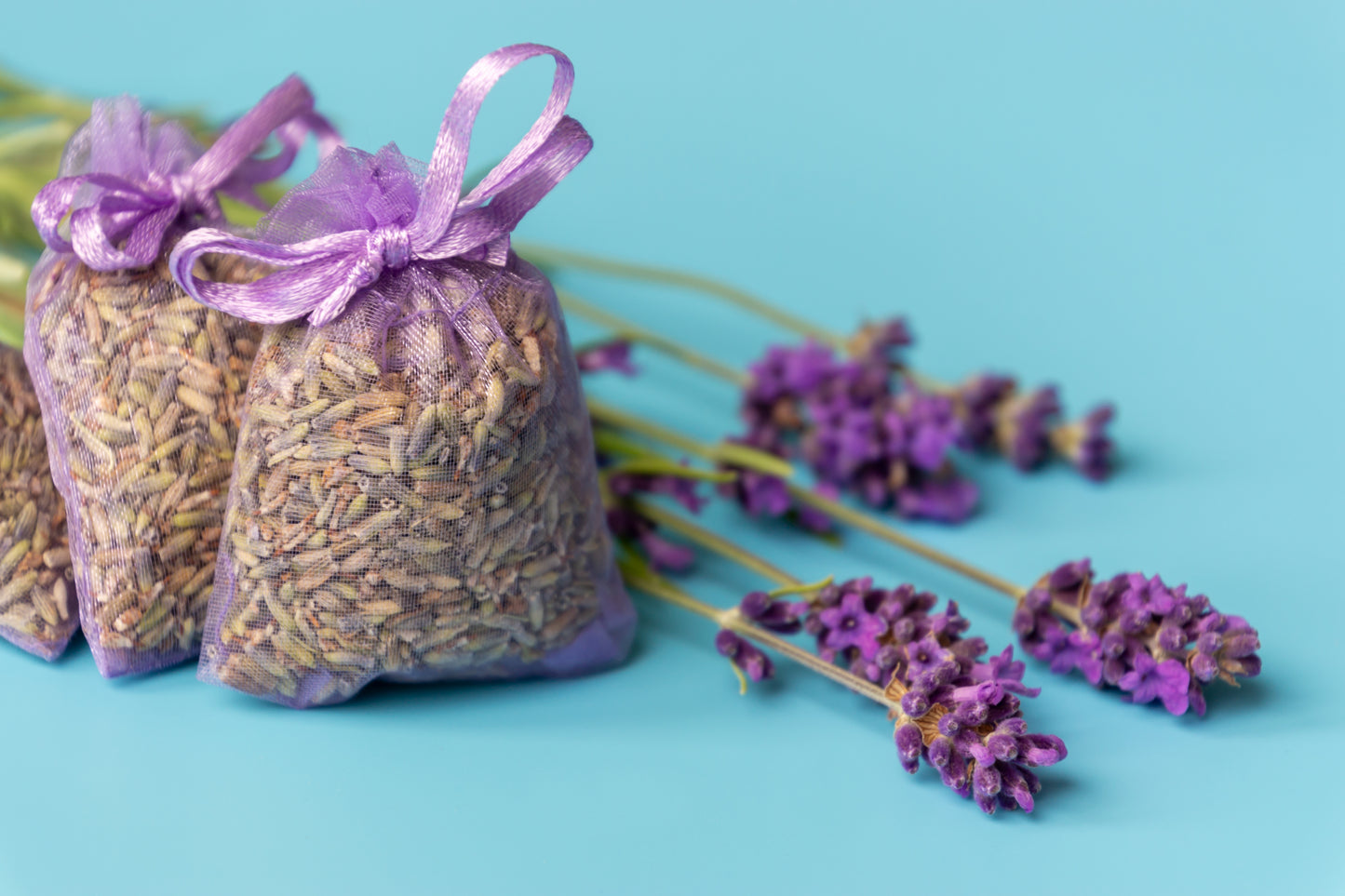 Lavendel Geurzakjes – 10 Organza Zakjes à 6gram 100% Natuurlijk